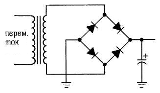 Полупериодный выпрямитель схема