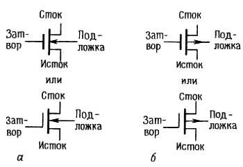 Символическое изображение МОП транзистора