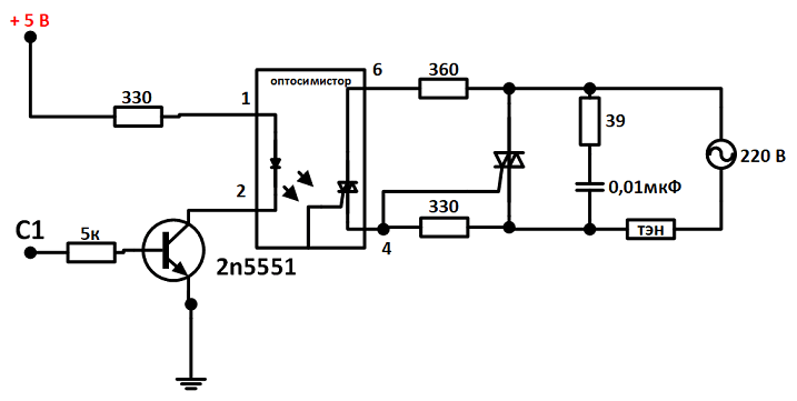 Мос3023 схема включения