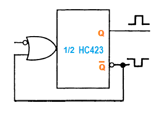 одновибратор без перезапуска на hc423. Одновибратор. Характеристики. Применение.