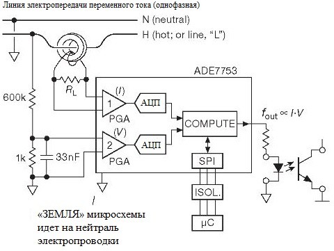 Схемы включения ацп