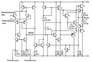 Схемы подключения операционных усилителей