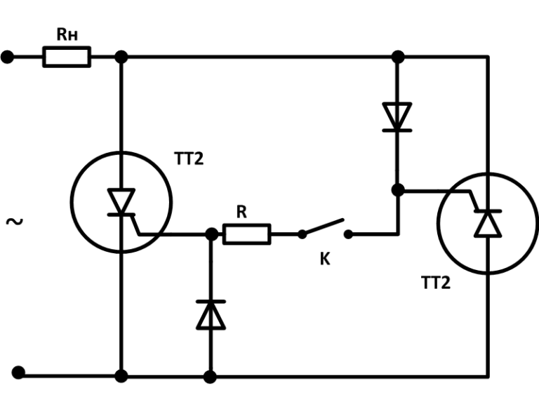 Как производится отключение тиристоров схема и пояснение