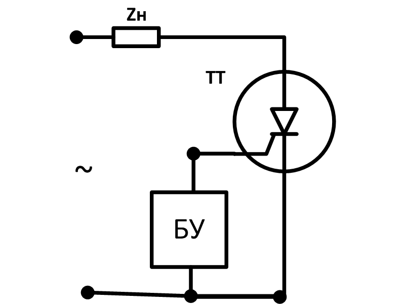 Тиристор на схеме