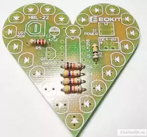 Установка резисторов. Мерцающее сердце