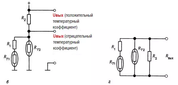 Схемы включения термисторов с улучшенной линейностью