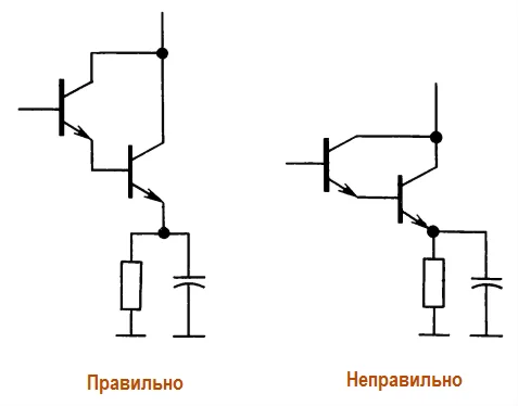 Как рисовать принципиальные схемы. Правильное и неправильное изображение транзисторов